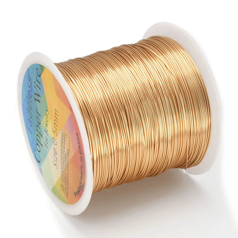 28 26 24Gauge Beading Floral Colored Jewelry Making Copper Craft Wire Soft DIY Metal Craft Art Wire 62-100Meters