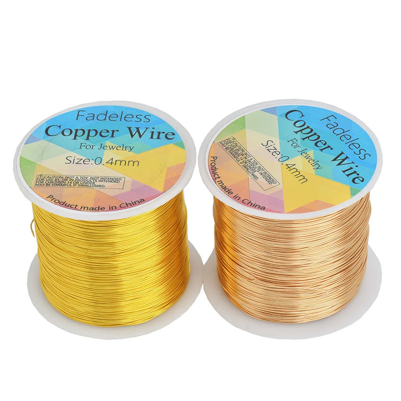 28 26 24Gauge Beading Floral Colored Jewelry Making Copper Craft Wire Soft DIY Metal Craft Art Wire 62-100Meters