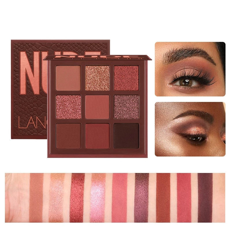 Paleta de Sombras Langmanni 9 Cores