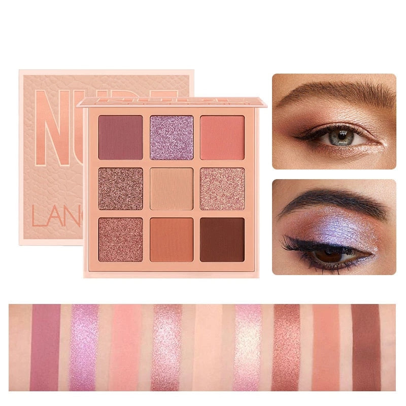 Paleta de Sombras Langmanni 9 Cores